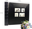 RECUTMS Photo Album Self Adhesive Magnetic DIY Scrapbook 60 Pages 13.3 x 13.4 (Inches) Accommodate 8X10 6X8 5X7 4X6 Photo Wedding Album Memory Book(Black) by TinyTreasures Baby Boutique