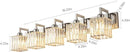 Modern Bathroom Vanity Light 5-Lights Chrome Crystal Wall Lamp Bathroom Modern Crystal Vanity Lighting by CozyNest Decor
