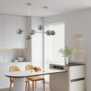 KCO Modern 6-Light Ceiling Pendant Lighting Mid-Century Glass Globes Sputnik Pendant Lamp Hanging Adjustable Chandelier for Kitchen Island Living Dining Room (Silver+Smoke Grey) by CozyNest Decor