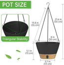ZMTECH 8 Inch Hanging Planters for Indoor Plants, Hanging Baskets for Plants Outdoor with Visible Water Level, Hanging Flower Pots with Drainage Holes & Removable Tray(2 Pack, Gray) by CozyNest Decor