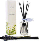 LOVSPA Reed Diffuser Set, Lavender De Provence Scented Oil Diffuser with Sticks, Home Fragrance Accessories for Bathroom Shelf Decor, Aroma Diffusers for Home or Office Desk, USA Made by CozyNest Decor
