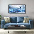ZUITINGHUA Black Framed Canvas Wall Art For Living Room Wall Decor For Bedroom Office Wall Decoration Ocean Landscape Paintings Black And White Pictures Artwork Room Aesthetic Home Decor 20x40 In by CozyNest Decor