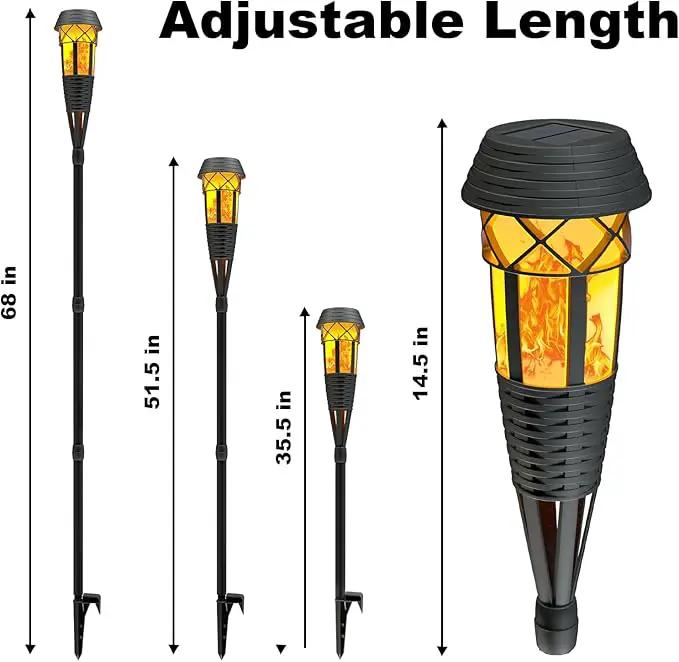 Flickering Flames Torch Light Solar Garden Lights Waterproof Landscape Lighting - 4 Pack, photo 6 of 9