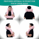 Travel Pillow Upgraded Version of Aircraft Travel Neck Pillow with Storage Bag, Sleep Pillows for Travel by Train, Car, or Plane, Supporting The Head and Body, Travel Pillow for Kids Pink by TinyTreasures Baby Boutique