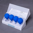 4 Size Facial Cupping Therapy Set Glass, Eye Face Vacuum Massage Anti Cellulite Cup - Silicone Cupping Massage Therapy, for Beauty Body Cup Fascia Massager (Gift Box Packaging-Blue) by CozyNest Decor