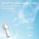 JISULIFE Portable Handheld Turbo Fan [16H Max Cooling Time], 4000mAh USB Rechargeable Personal Battery Operated Lash Small Pocket Fan with 5 Speeds for Travel/Outdoor/Vacation/Concerts - White by TinyTreasures Baby Boutique