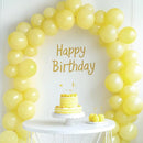 RUBFAC 129pcs Pastel Yellow Balloons Different Sizes 18 12 10 5 Inches Light Yellow Balloons for Happy Birthday Wedding Anniversary Baby Shower Easter Garland Arch Party Decoration by TinyTreasures Baby Boutique