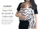 Ring Sling Baby Carrier, Soft Cotton Baby Sling Carrier Newborn to Toddler, Baby Wrap Carrier for Plus Size Parents, Perfect Shower Gift, Gray Wave by TinyTreasures Baby Boutique