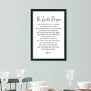 LuZhiQiang The Lords Prayer Wall Decor 16"×11" Our Father Prayer Bible Verse Sign Wood Framed Wall Hanging Art (Black) by CozyNest Decor