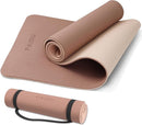 Yoga Mat Non Slip Anti-tear,extra thick-2/5 inch（10MM）High Resiliency Professional POE Yoga Mats for Women Men Kids,72"x24"inch,Workout, Yoga, Pilates and Floor Exercise, with Carrier Strap by TinyTreasures Baby Boutique