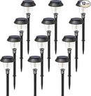 Solar Pathway Lights,12 Pack LED Solar Lights Outdoor Waterproof,3200K Landscape Lighting,2 Brightness Mode Solar Path Lights,Landscape Lights,Solar Garden Lights for Yard Lawn Walkway Driveway by GreenHaven Gardens