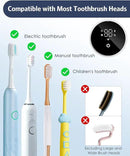 Upgraded UV Toothbrush Cleaner Holder Wall Mounted, Temracha Razor Electric Toothbrush Holder for Bathroom, LED Smart Screen, with Auto-Inductive Cover, Cleaning and 60-Degree Drying, for Home, Travel by CozyNest Decor