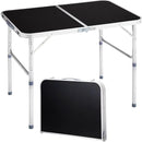 Outvita 3ft Portable Folding Camping Table, Outdoor Waterproof Adjustable Height Table, Aluminum Lightweight Suitcase Foldable Table for Picnic BBQ Beach Dining by GreenHaven Gardens