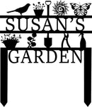 Personalized Garden Sign, Custom Garden Tools Sign with Stakes, Garden Sign with Last Name, Personalized Flower Garden Name Sign, Yard Sign, Lawn Sign, Custom Family Name Garden Sign, Farmhouse Decor by CozyNest Decor
