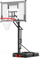 Mayfire Kids Basketball Hoop Adjustable Height 4-8.5 FT, Portable Basketball Goal System with 33'' Shatterproof Backboard for Kids Youth Teens in Driveway, Backyard, Outdoor Play by TinyTreasures Baby Boutique