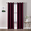 ChrisDowa Grommet Blackout Curtains for Bedroom and Living Room - 2 Panels Set Thermal Insulated Room Darkening Curtains (Burgundy Red, 42W x 84L) by CozyNest Decor