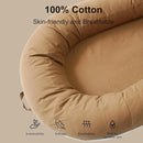 Deluxe Infant Lounger, Baby Nest Cover for Baby Girls & Boys, Newborn Essentials for Baby 0-12 Months, 100% Cotton (GoldenBrown) by TinyTreasures Baby Boutique