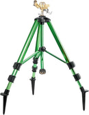 Impact Sprinklers on Tripod Base,Heavy Duty Lawn Sprinkler for Yard with 360 Degree Large Area Coverage Irrigation,Brass Sprinklers with Adjustable Head Nozzle,3/4Inch Connector Extension Legs by GreenHaven Gardens