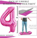 GOER Number 14 Balloons for 14th Birthday Sweet 14 Party Decorations,42 Inch Jumbo Foil Helium 41 Balloons for 41st Birthday Party Decoration (Hot Pink) by TinyTreasures Baby Boutique