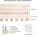AZSKY Natural Wood Nursery Shelves Floating Wall Book Shelves Nursery Kids Baby Toddler Room Décor 36 in Bookshelf for Toy Picture Display a Set of 3 Same Sizes by TinyTreasures Baby Boutique