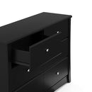 Storkcraft Crescent 6 Drawer Bedroom Dresser (Black) – GREENGUARD Gold Certified, Nursery Dresser for Kids Bedroom by TinyTreasures Baby Boutique