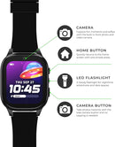 PlayZoom 4 Kids Smartwatch – 1.83” Color Touchscreen, 25+ Games, Selfie Camera, Audiobooks, Songs, Step Tracker, Parental Controls, Waterproof, for Ages 4-12 (Black) by TinyTreasures Baby Boutique