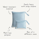 mushie Water Resistant Wet Bags | Large & Small Reusable Storage Bag for Baby Items and Travel | Zippered Pockets with Handle | Machine Washable, Set of 2 (Sun) by TinyTreasures Baby Boutique