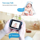 HelloBaby Video Baby Monitor with 2 Cameras and Audio. Baby Monitor with Remote Pan/Tilt/Zoom, VOX Mode, Night Vision, 2-Way Talk, 8 Lullabies by TinyTreasures Baby Boutique