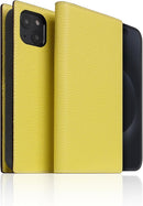 D8 Neon Full Grain Leather Wallet Case for iPhone 15 - [2-in-1] Handcrafted Detachable Diary Style with Magnetic MagSafe Back Cover, Gift Box Included (Lemon) by TinyTreasures Baby Boutique
