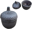 Garden Decoration Pine Cone Cast Iron Key Hider Stone Diversion Safe Key Outside Hider Hide-A-Key Holder Safely Hiding Your Spare Keys for Outdoor Garden or Yard, Geocaching by GreenHaven Gardens