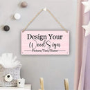 Personalized Rustic Wooden Sign, Custom Plaque Wall Hanging, Art Wood Board Sign for House, Customized Name Sign, Gifts for Family Members Teachers Friends 11.8x5.9 inch by CozyNest Decor