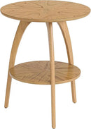 Martin Svensson Home LAX 20" Round End/Side Table with Storage, Light Oak by CozyNest Decor