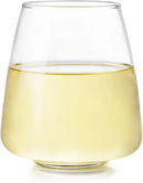 Libbey Stackable Stemless Wine Glasses Set of 6, Tapered Bulb Shaped All Purpose Wine Glass Set, Dishwasher Safe Glass Wine Glasses, Cocktail by CozyNest Decor