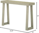 Plank+Beam Solid Wood Console Table, 46.25 Inch, Sofa Table, Narrow Entryway Table for Hallway, Behind The Couch, Living Room, Foyer, Easy Assembly, Seashell by CozyNest Decor