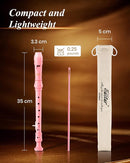 Eastar Soprano Recorder Instrument for Kids Beginners, German Fingering C Key with Cleaning Kit, Thumb Rest, Cotton Bag, Fingering Chart, ERS-21GP, Pink, School-Approved by TinyTreasures Baby Boutique