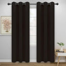 Easy-Going Blackout Curtains for Bedroom, Solid Thermal Insulated Grommet and Noise Reduction Window Drapes, Room Darkening Curtains for Living Room, 2 Panels(42x84 in, Dark Brown) by CozyNest Decor