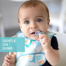 Bumkins Baby Utensils Set, Chewtensils Silicone Spoons for Dipping, Self-Feeding, Baby Led Weaning, Trainer Learning, First Stage Eating, Soft Practice Fork and Spoon, Babies 6 Months, Gray by TinyTreasures Baby Boutique