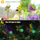 Garden Decor for Outside,3 Pcs Luminous Insect Garden Decorative Stakes,Glow in The Dark Bee Lights Metal Yard Art,Waterproof Outdoor Spring Lawn Patio Pathway Decoration for Mom,Women,Grandma by CozyNest Decor