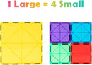 Gemmicc 6 PCS Large Magnetic Tiles,Jumbo Magnet Base Plates,STEM Magnetic Building Blocks for Kids Boys Girls by TinyTreasures Baby Boutique
