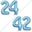 GOER Number 24 Balloons for 24th Birthday Party Decorations,42 Inch Jumbo Foil Helium 42 Balloons for 42nd Birthday Party Decoration (Light Blue) by TinyTreasures Baby Boutique