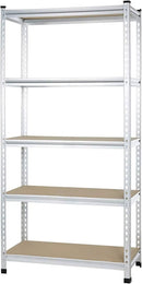 Amazon Basics Medium Duty Storage Shelving Double Post Press Board 5 Tier Shelf, Aluminum, 36 x 18 x 72 by GreenHaven Gardens