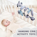 Koty Car Seat Toys, Infant Baby Spiral Plush Activity Hanging Toy for Stroller Bar Pram Crib with Music Box BB Squeaker & Rattles(Gray Fox) by TinyTreasures Baby Boutique