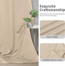 Easy-Going Blackout Door Curtains for Bedroom, Solid Thermal Insulated Grommet and Noise Reduction Window Drapes, Room Darkening Curtains for Living Room, 1 Panel (100x96 in, Beige) by CozyNest Decor