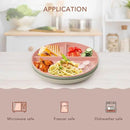 greenandlife 9 Inch (4PCS) Unbreakable Divided Plates for Kids Adults, Dishwasher & Microwave Safe Compartment Plate, Lightweight Reusable Plastic Portion Control Plates, BPA Free and Healthy by CozyNest Decor