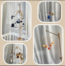 Wooden Baby Crib Mobile Arm, 31 Inch, Solid Beech Wood, 360° Rotatable, Whale Design, Adjustable, Anti-Slip, Mobile Hanger for Crib, Nursery Decor for Boys & Girls, Gift Accessories by TinyTreasures Baby Boutique