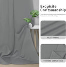 Easy-Going Blackout Door Curtains for Bedroom, Solid Thermal Insulated Grommet and Noise Reduction Window Drapes, Room Darkening Curtains for Living Room, 1 Panel (100x84 in, Light Gray) by CozyNest Decor