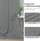 Easy-Going Blackout Curtains for Bedroom, Solid Thermal Insulated Grommet and Noise Reduction Window Drapes, Room Darkening Curtains for Living Room, 2 Panels (42x95 in, Light Gray) by CozyNest Decor