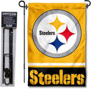 WinCraft Pittsburgh Steelers Gold Garden Flag with Stand Holder by GreenHaven Gardens