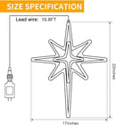 22" Bethlehem Star Outdoor Christmas Lights 90 LEDs Christmas Tree Lights Hanging Lights Mains Powered Polaris Christmas Decorations,Star of Bethlehem Lights for New Year Holiday Wedding Party Decor by GreenHaven Gardens