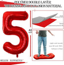 GOER Number 15 Balloons for 15th Birthday Sweet 15 Party Decorations,42 Inch Jumbo Foil Helium 51 Balloons for 51st Birthday Party Decoration (Red) by TinyTreasures Baby Boutique